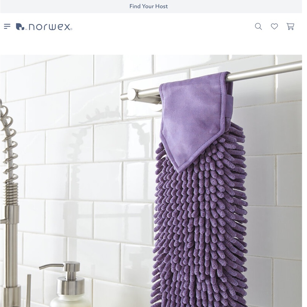 Norwex Eggplant Chenille Bath Towel prices firm.